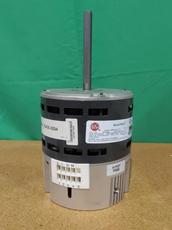 US Motors Direct Drive Blower Motor, Model M55PWUAJ-0118, Made in Mexico