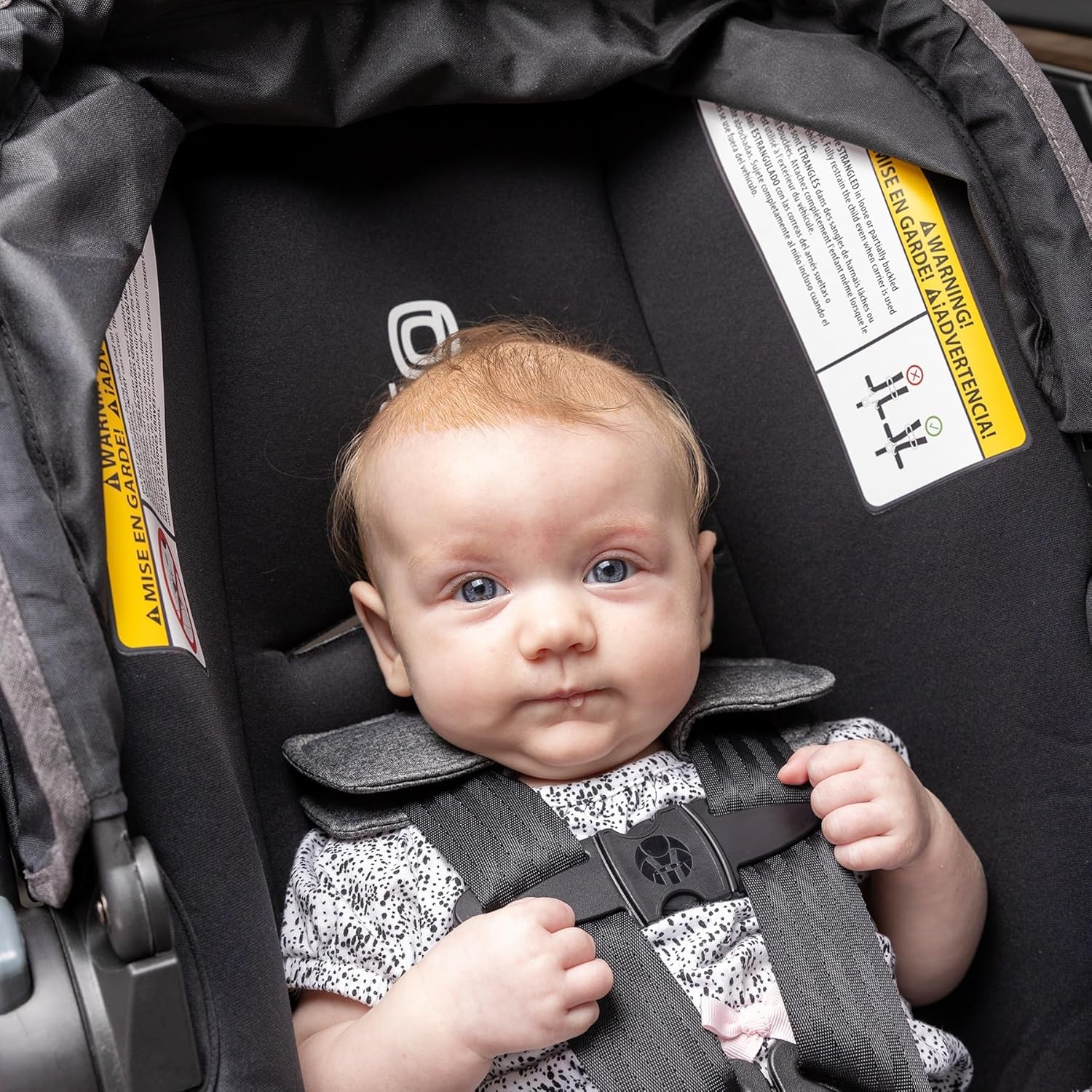 , Rear-FacDiono LiteClik 30 R SafePlus Infant Car Seat and Baseing for Infants 4-30lbs, SafePlus Engineering, with Infant Insert, UPF 50+ Sunshade (Black)