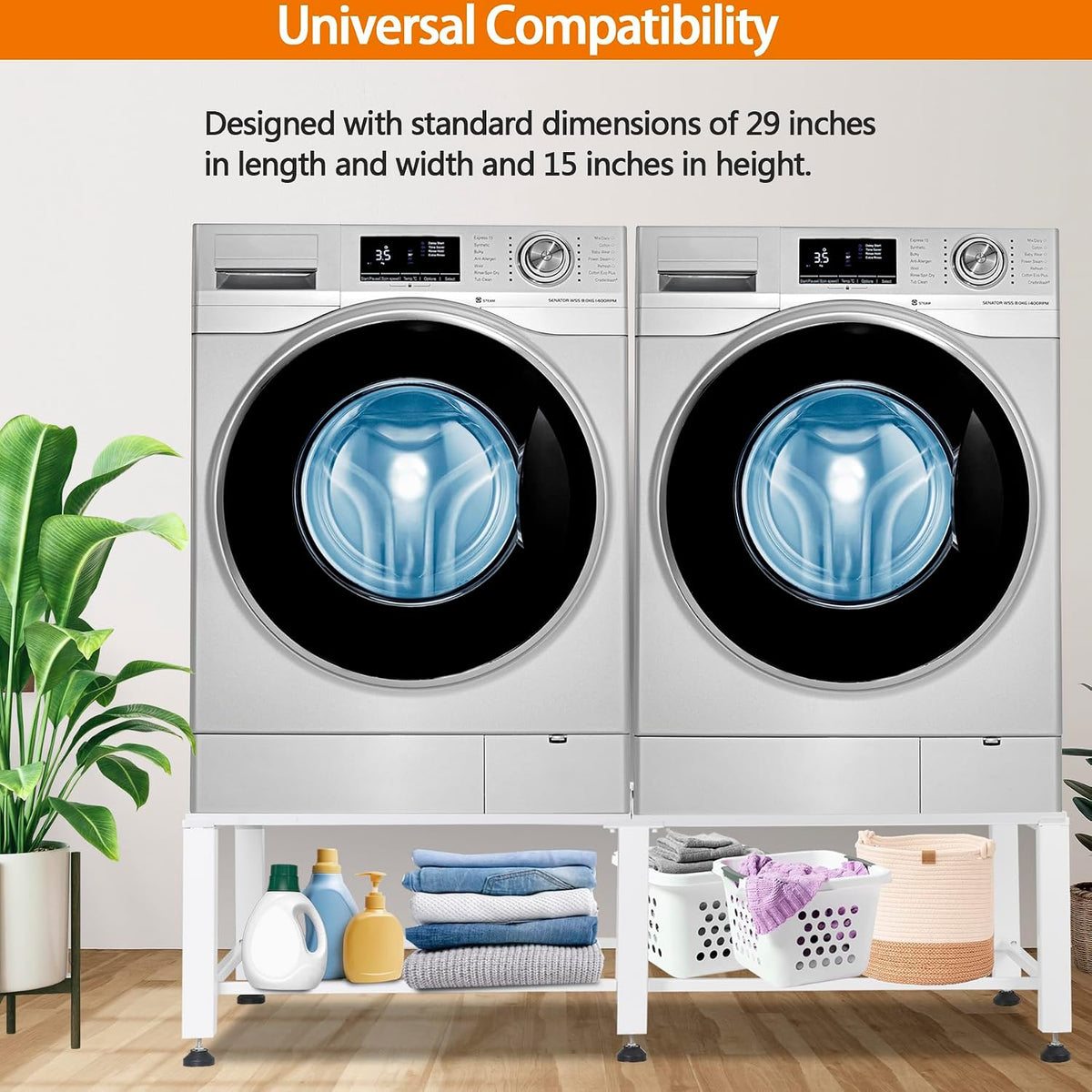 Talustool Premium Washer and Dryer Pedestal., 1400lbs Capacity, Stand 58 x 29 x 15 Inch (2 pack)