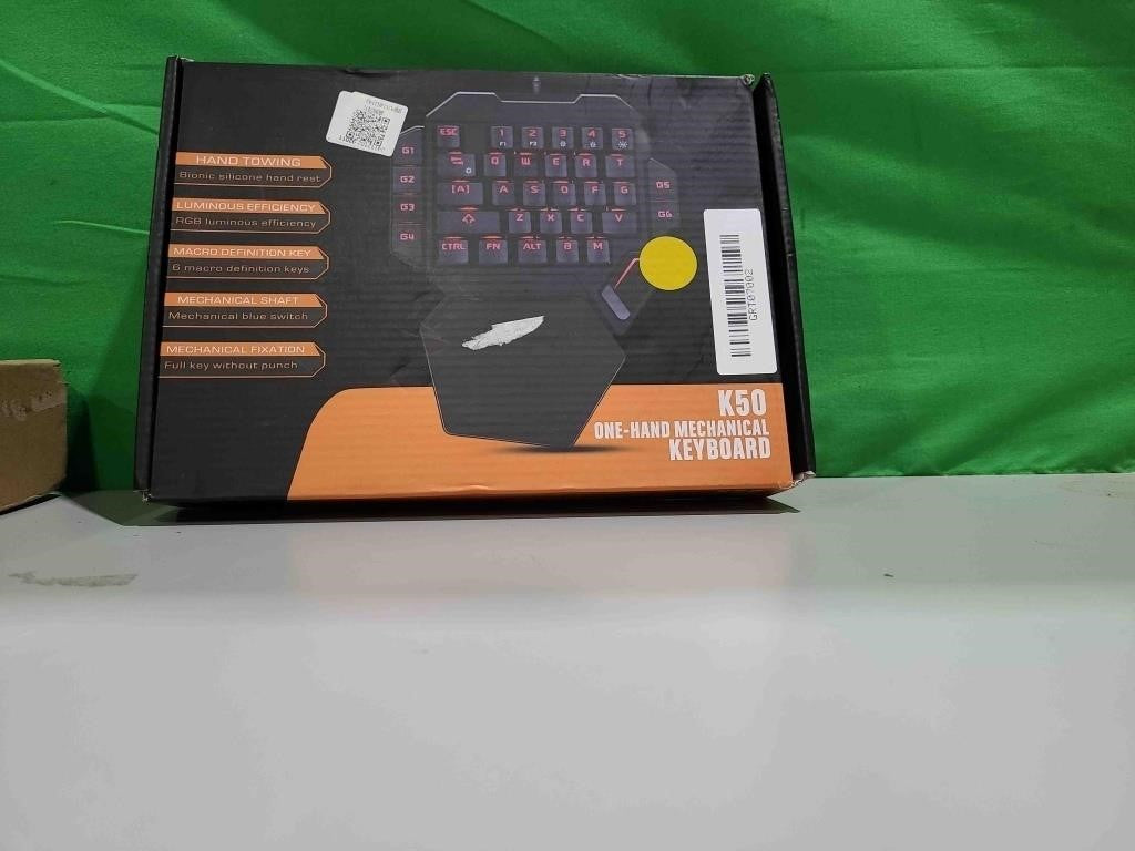WIFKLSIIPG K50 One-Handed Mechanical Wired Gaming Keyboard RGB Backlit Portable 35 Keys