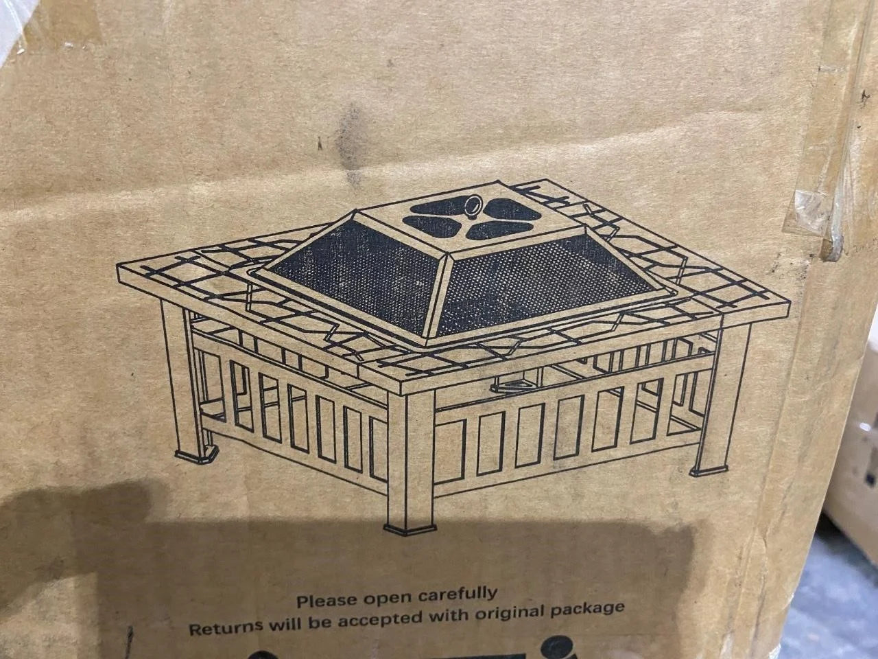 Tozey 32in Outdoor Fire Pit EM44843 BLACK