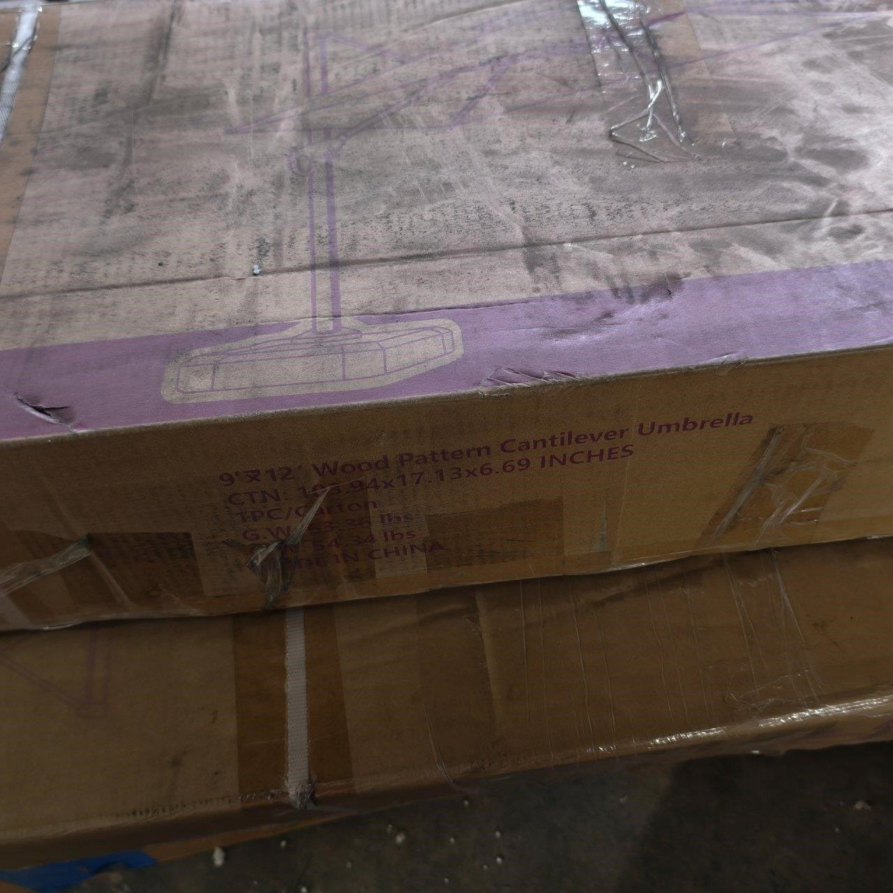 PURPLE LEAF 9' X 12' Umbrella EN44104