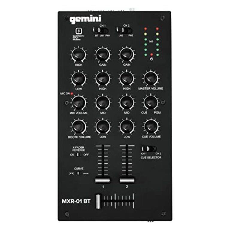 Gemini 2-Channel DJ Mixer w/Bluetooth
