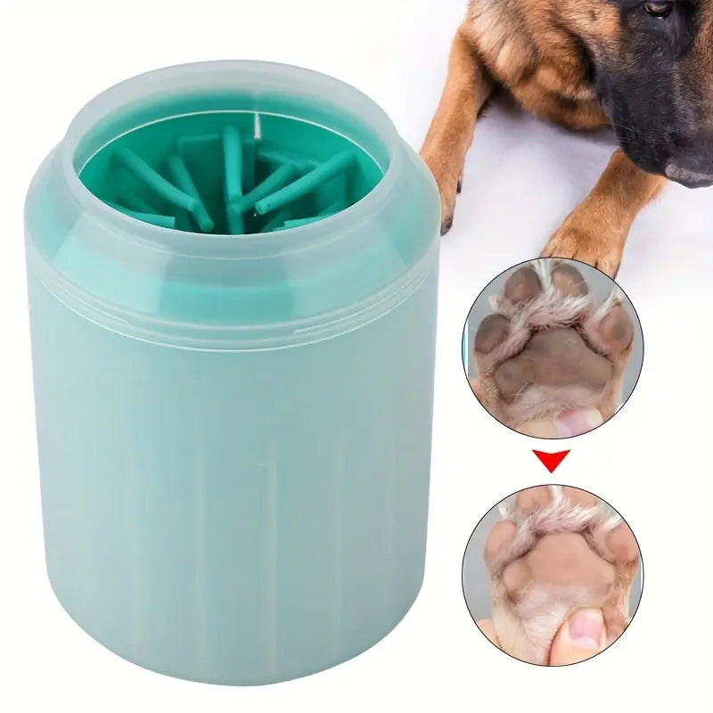 Paw washing cup silicone bristle-S