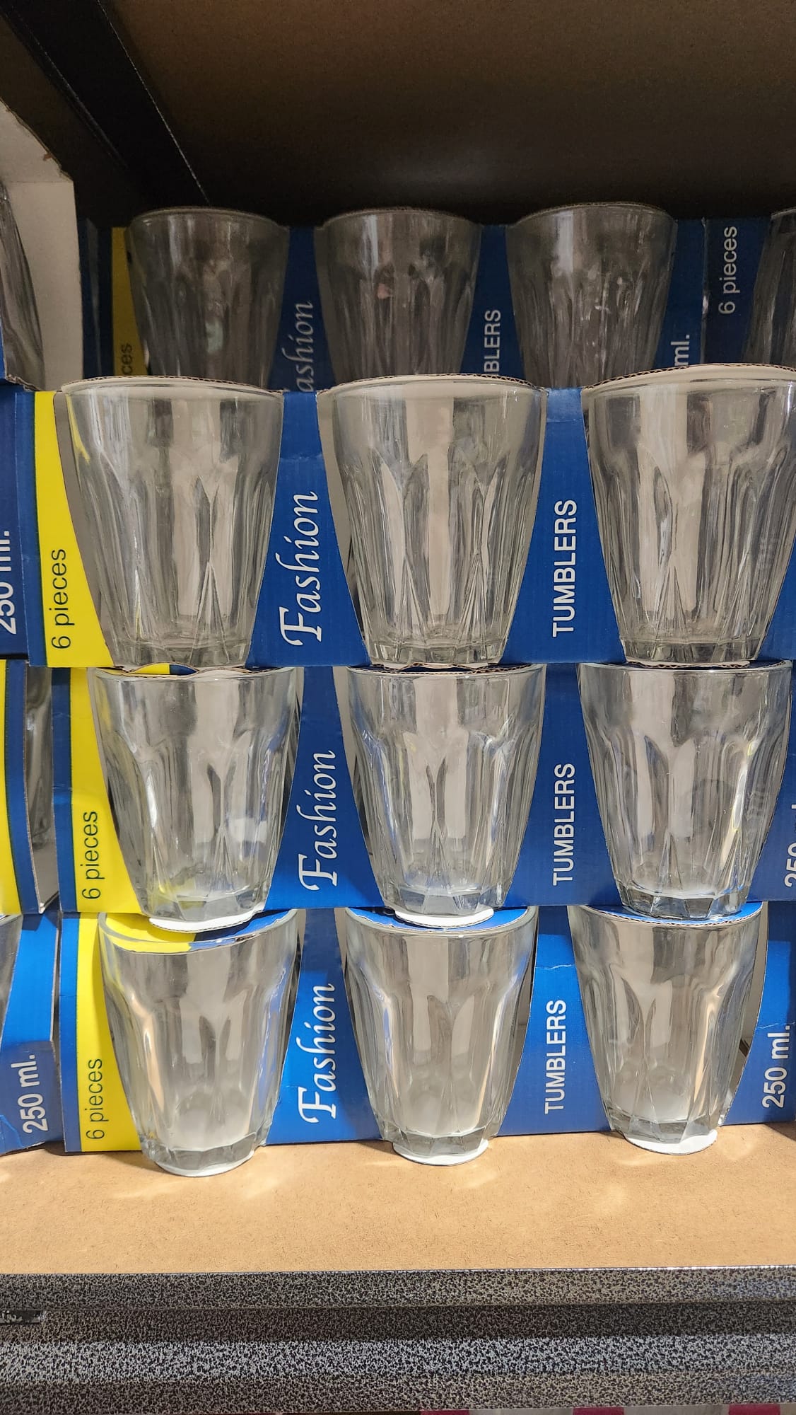GLASS TUMBLERS 250ML.