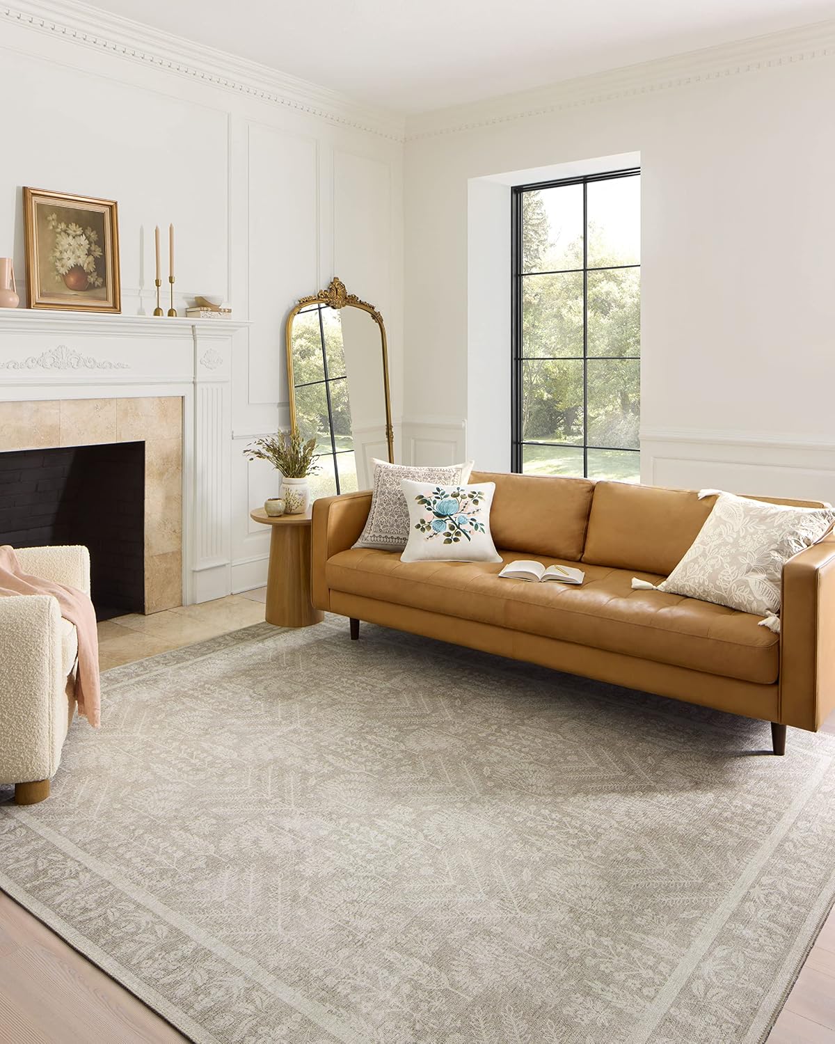 Rifle Paper Co. x Loloi Maison Collection MAO-02 Bough Natural 5'-0" x 7'-6" Area Rug