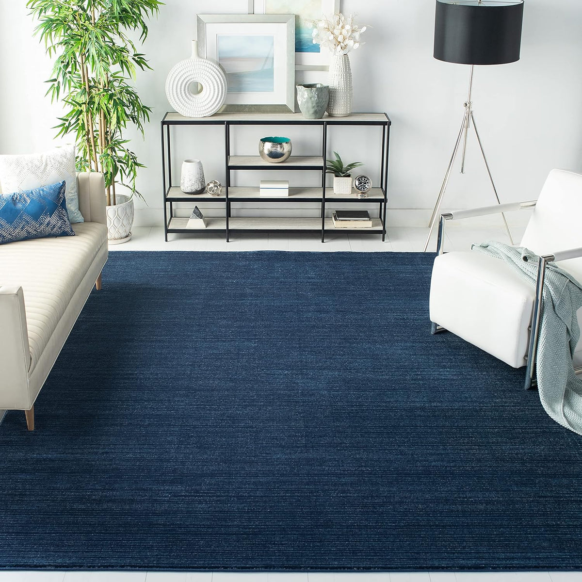 Area Rug, 1/2" Pile, Indoor Rug, Navy (10' x 14')