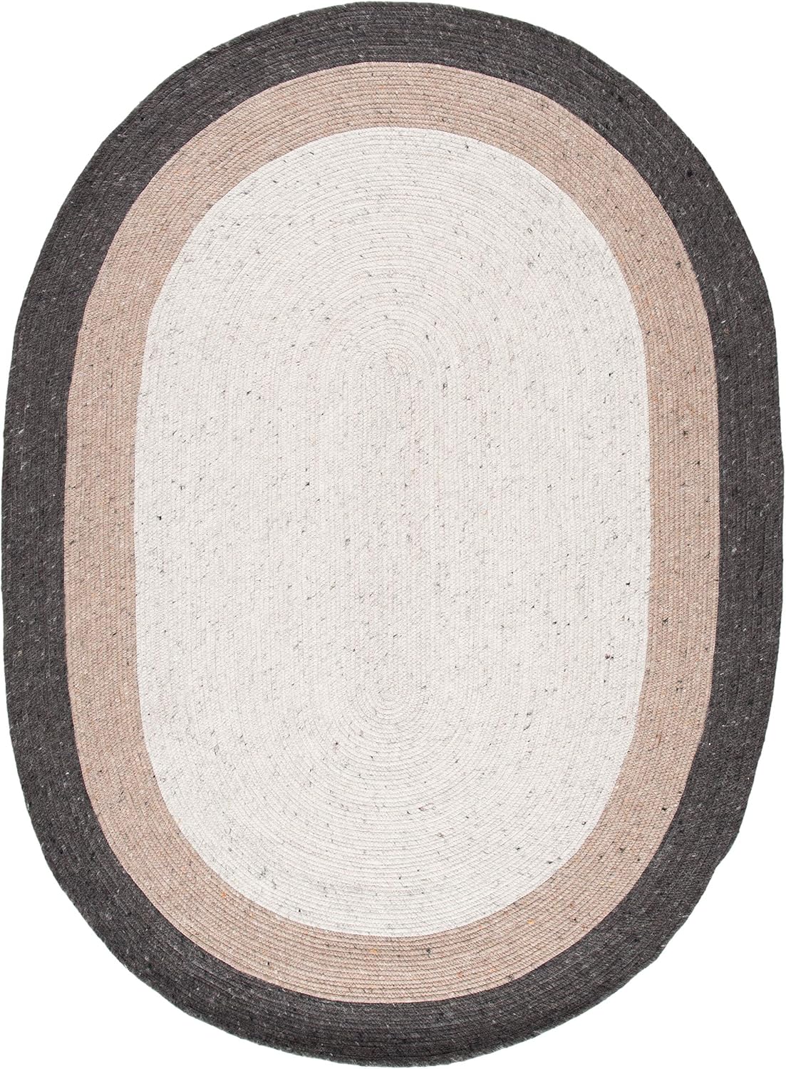 Area Rug - Charcoal/Ivory - 6'x9' Oval - Safavieh