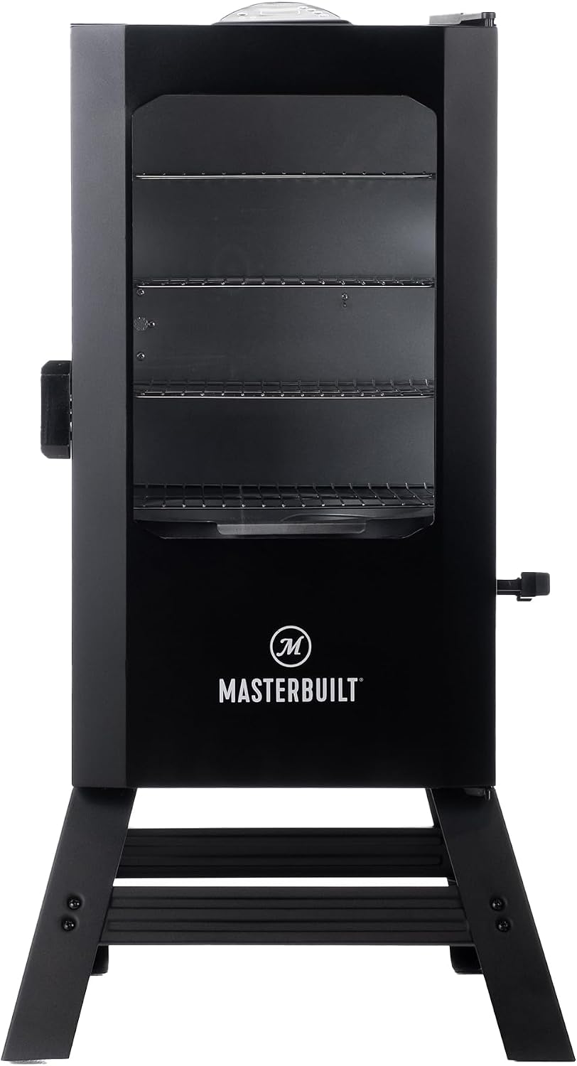 30-inch Digital Electric Vertical BBQ Smoker with Leg Kit. Black, Model MB20070421