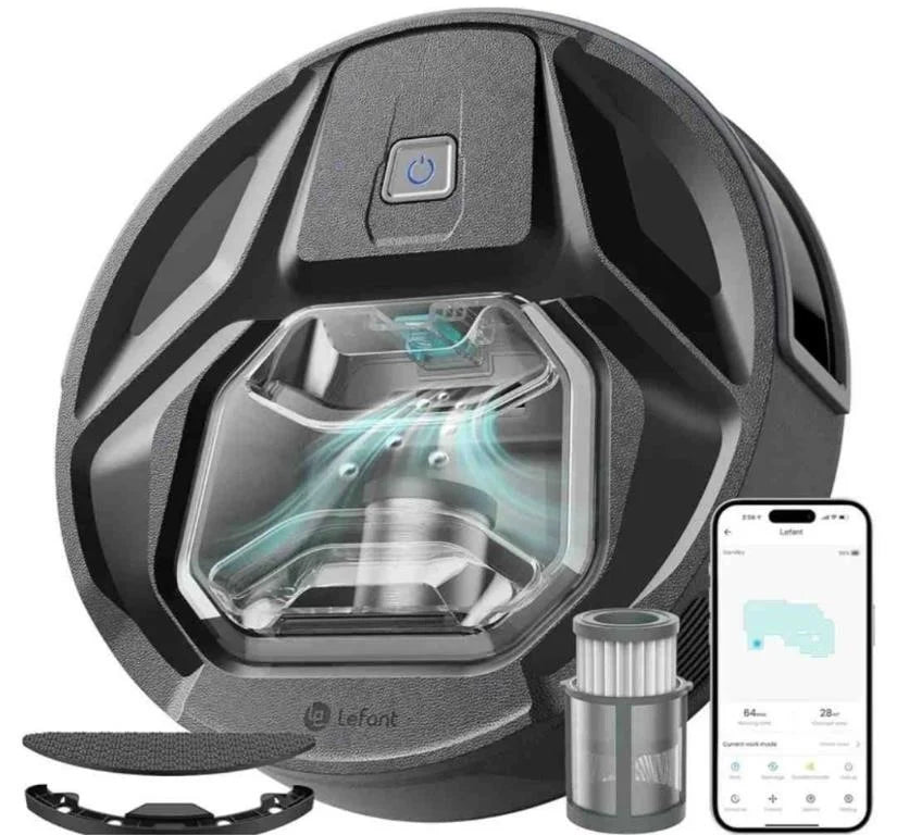 Lefant M320 Robot Vacuum and Mop Combo, 6000Pa Strong Suction Robotic Vacuum Cleaner
