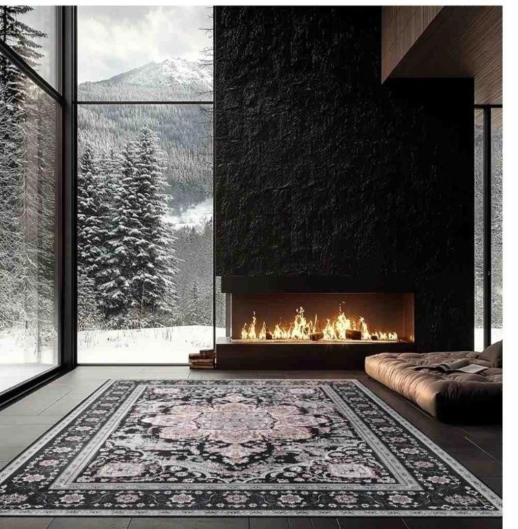 Machine Washable Bedroom Rug 6x9 Rugs for