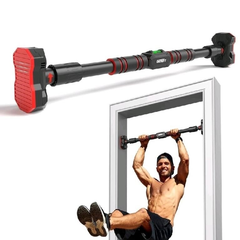 ONETWOFIT Pull Up Bar For Doorway, 1-Sec Stretchin