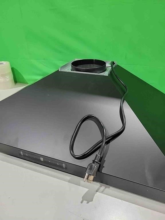 FIREGAS Black Range Hood 30 inch, 450 CFM Wall Mount Range Hood