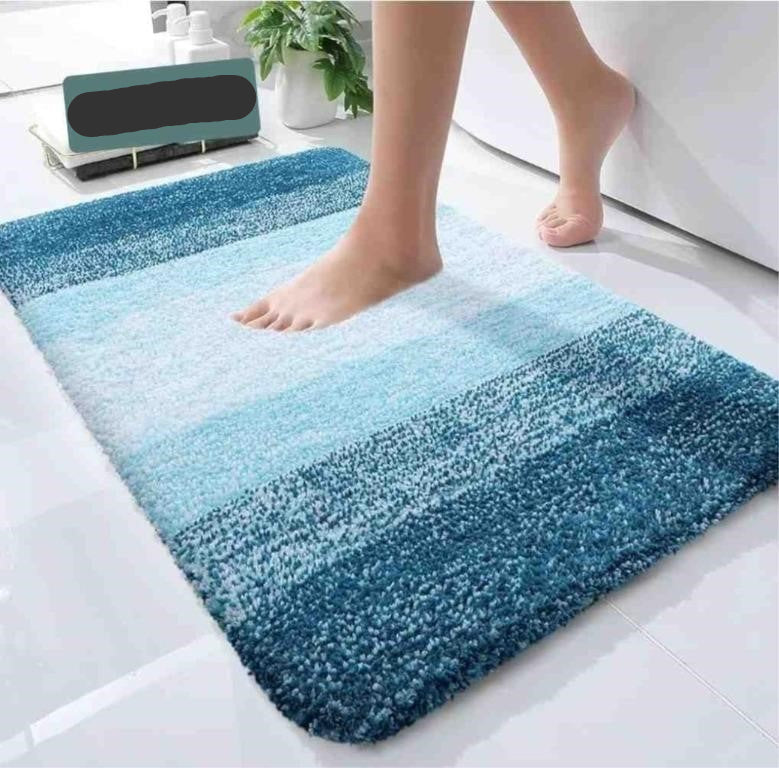 OLANLY Luxury Microfiber Bath Mat, 20"x30", Peacock Blue