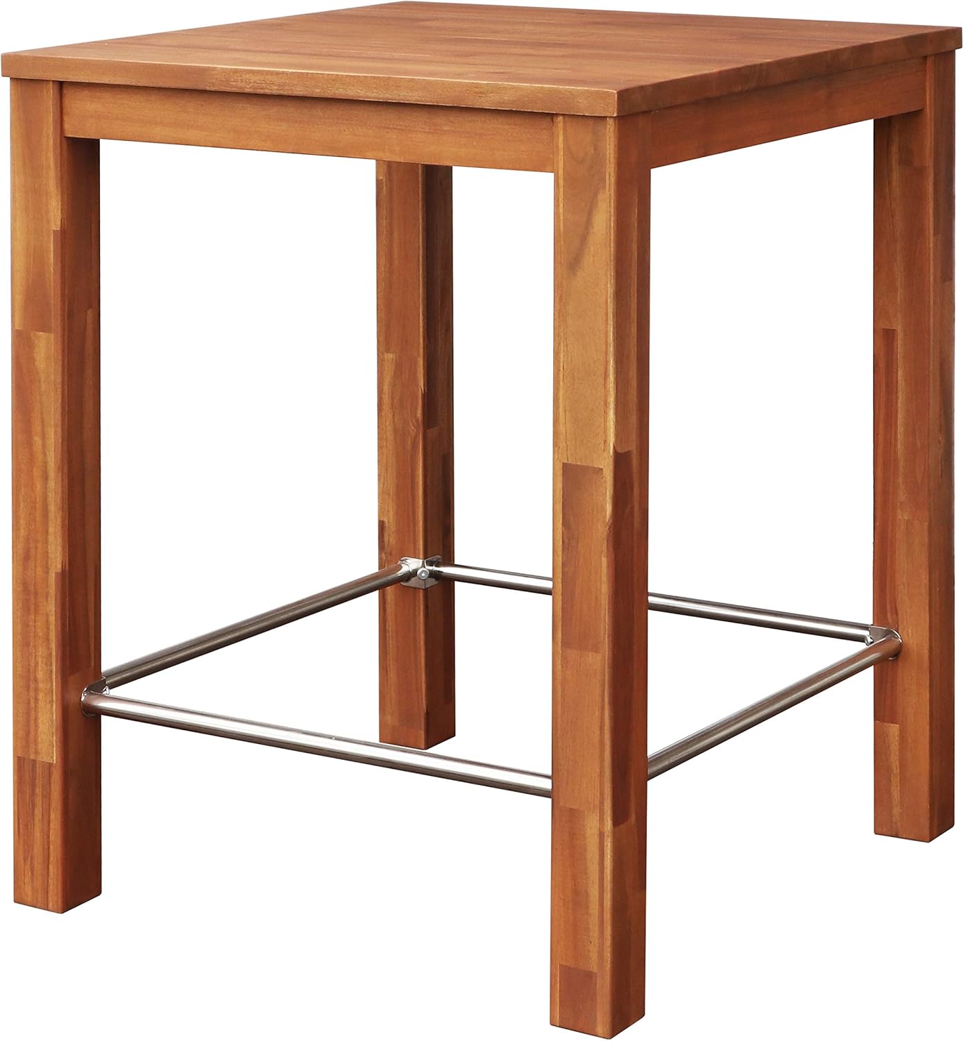 Interbuild Chicago Bar Table 29.5" x 29.5" x 37.4", Golden Teak - 671509