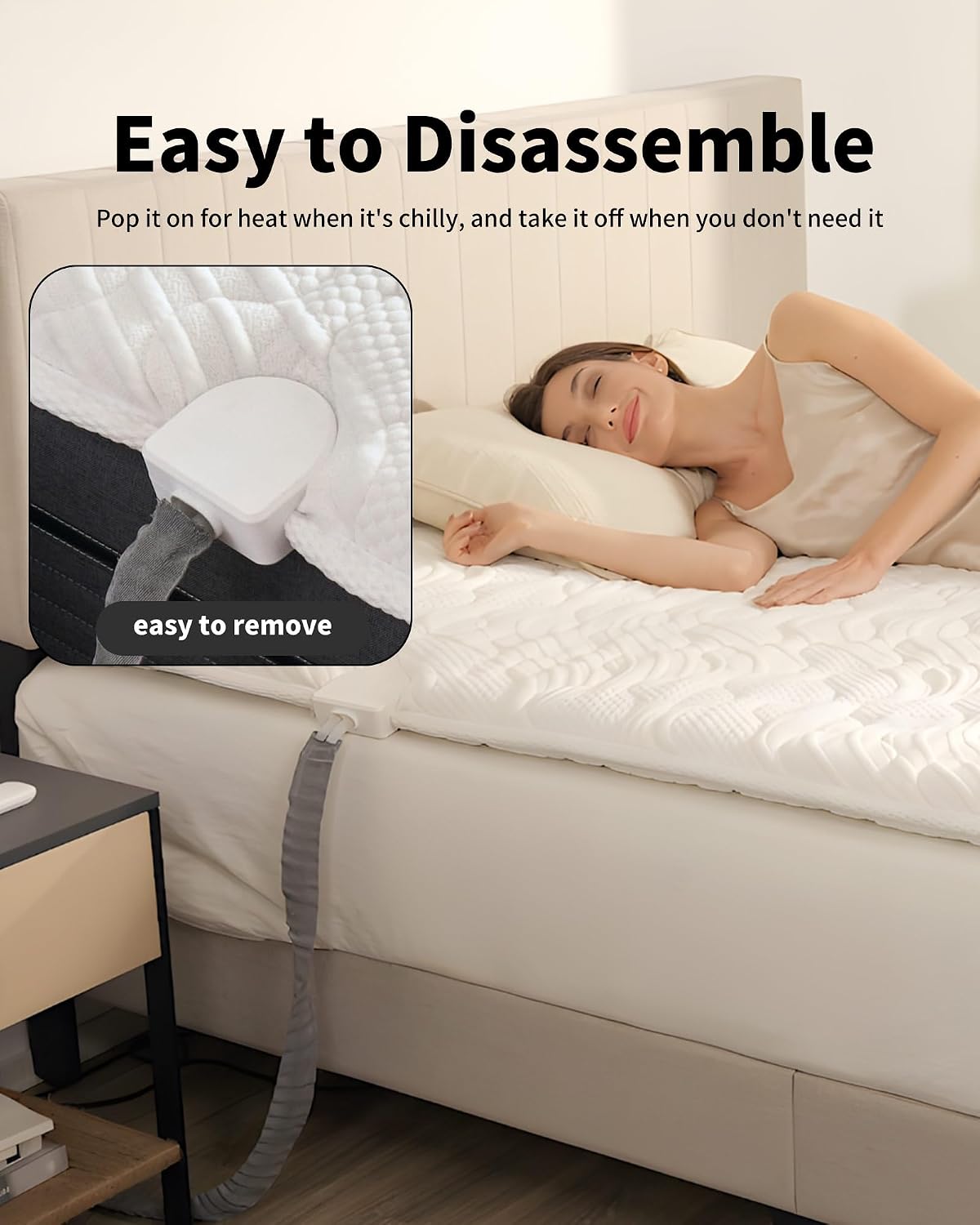 RISSATE Intelligent Constant Temperature Water Heating Gel Memory Foam Mattress Topper