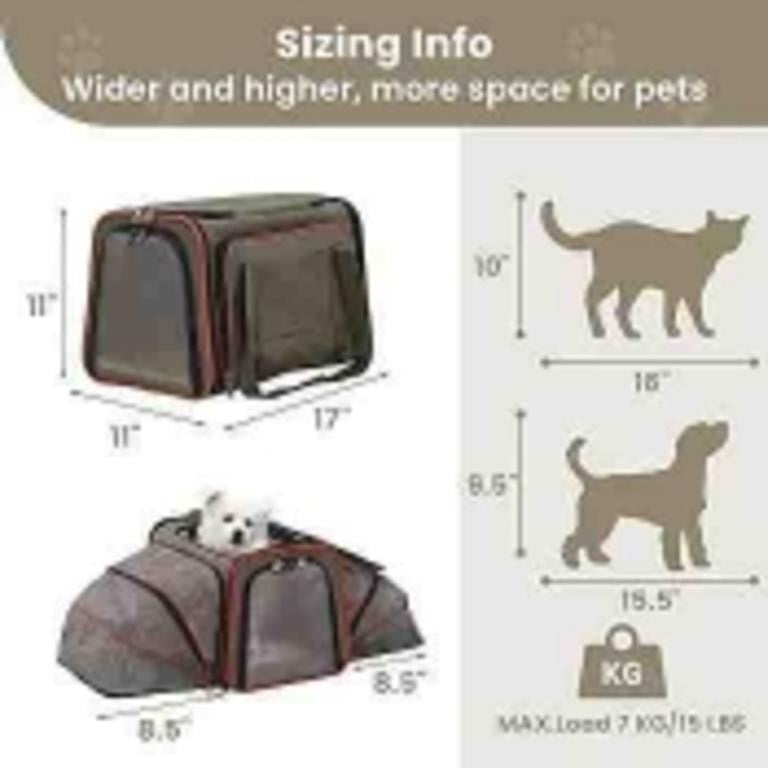 Petsfit Expandable Large Cat Carrier Smal