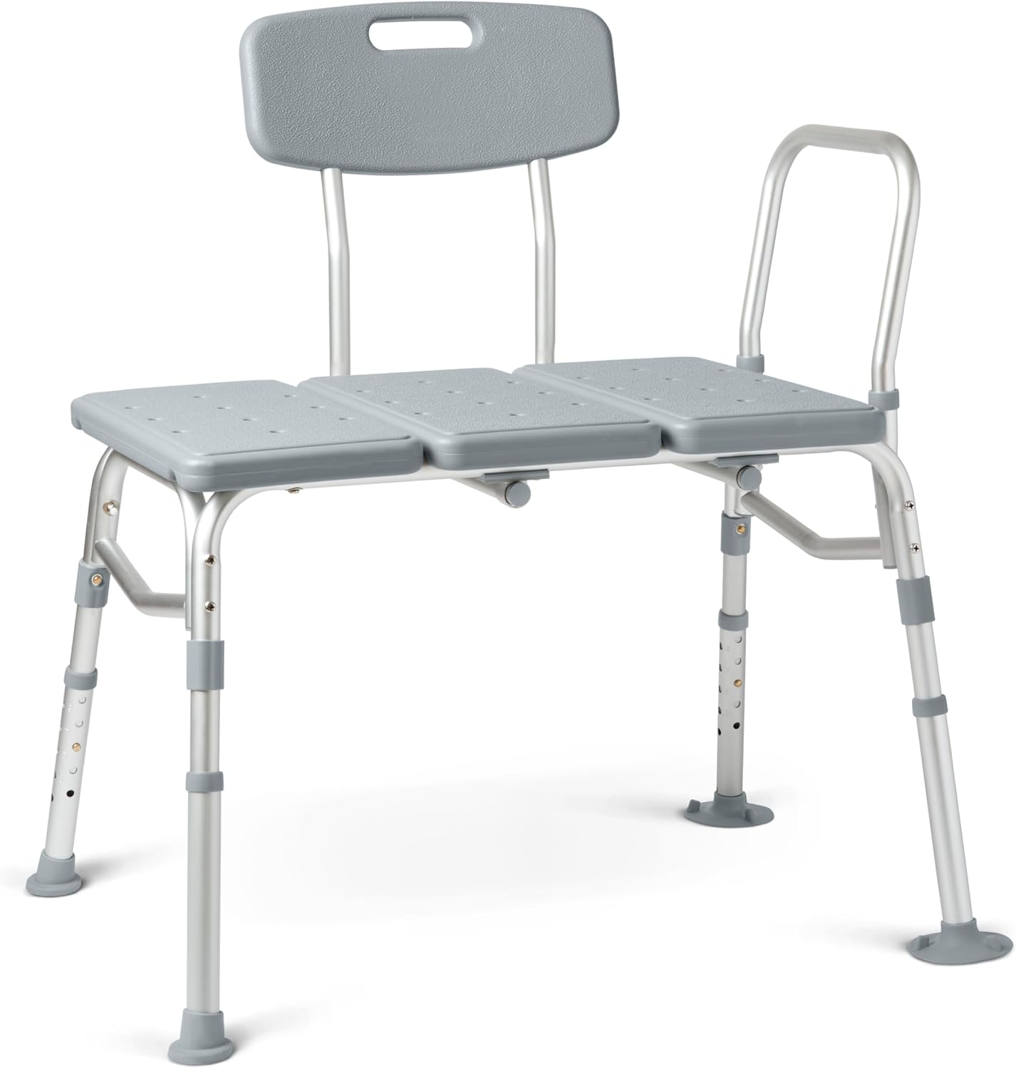 Medline Transfer Bench with Back, Gray