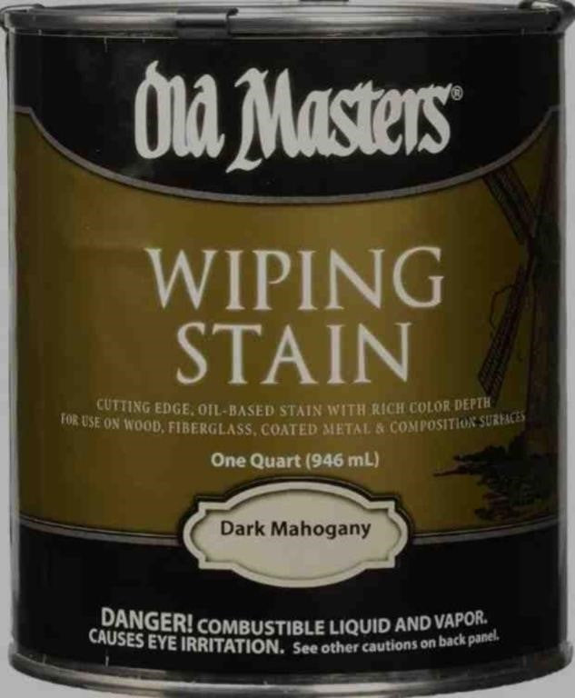 OLD MASTERS 11801 Wip Stain, Dark Mahogany 3.7