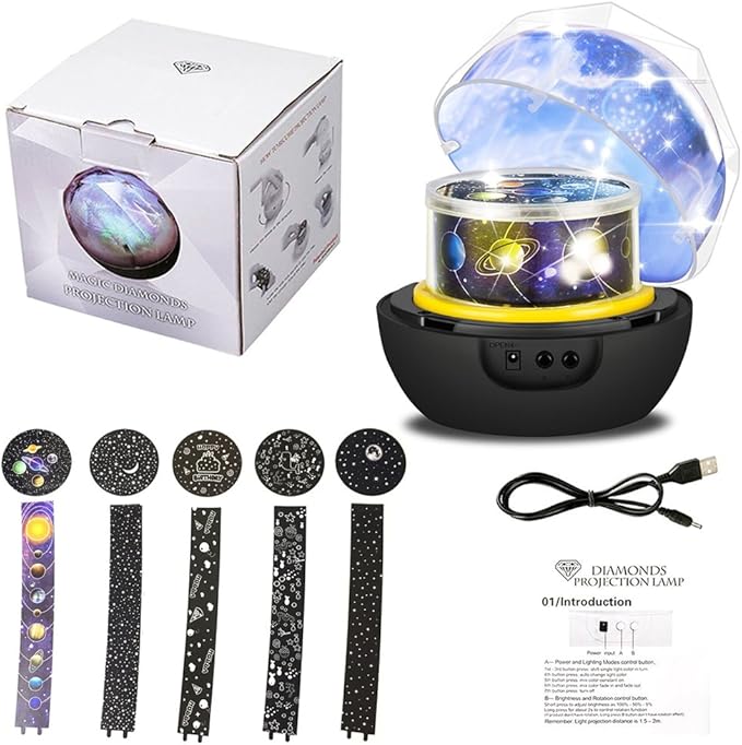 Rotating star light projector