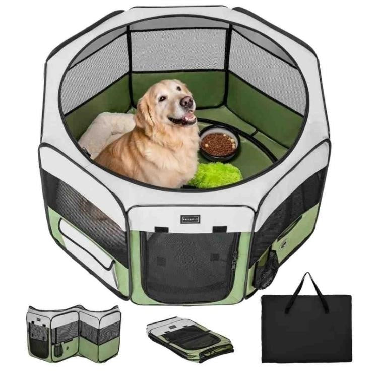 PETSFIT Dog Playpen, 45.5" Dia Pop Up Dog