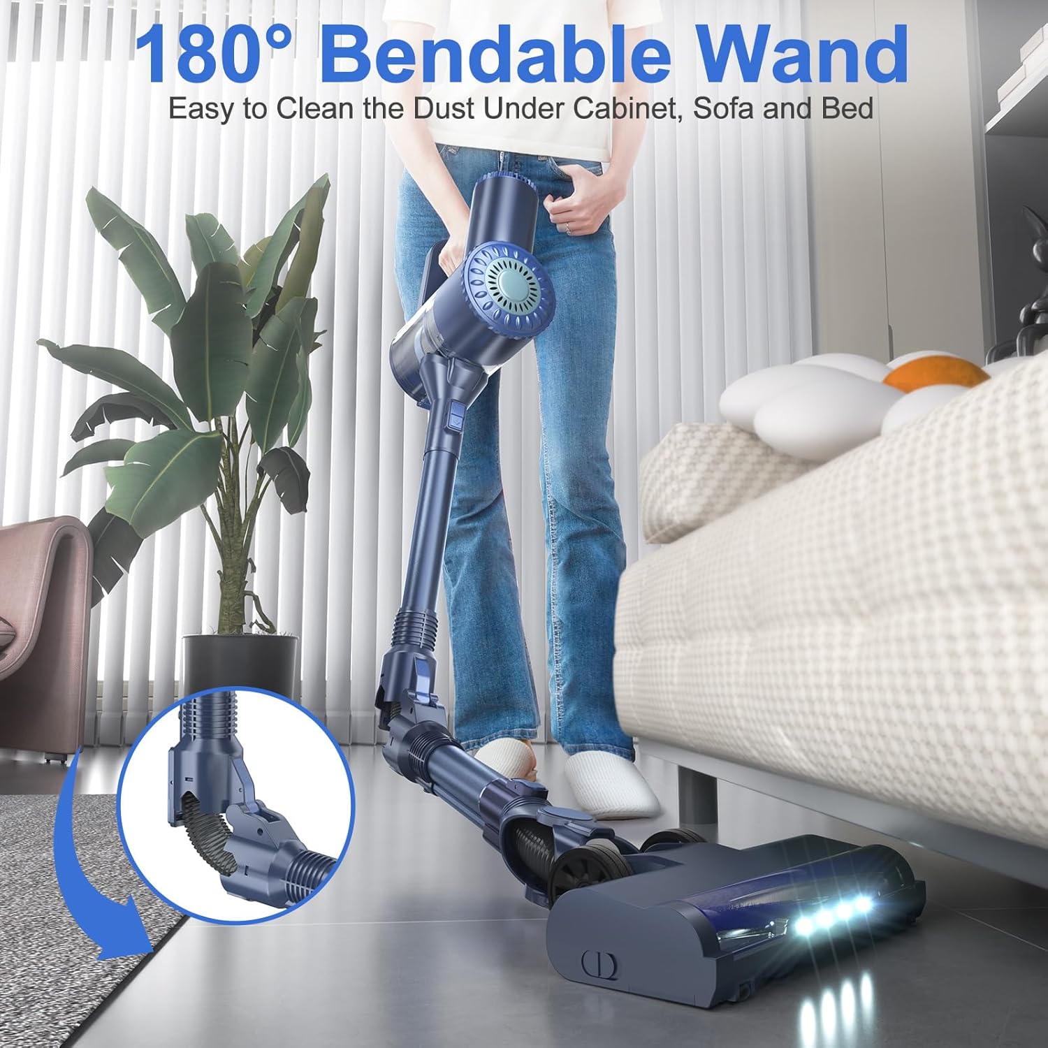 PRETTYCARELIFE W200 6 in 1 Stick Vacuum with