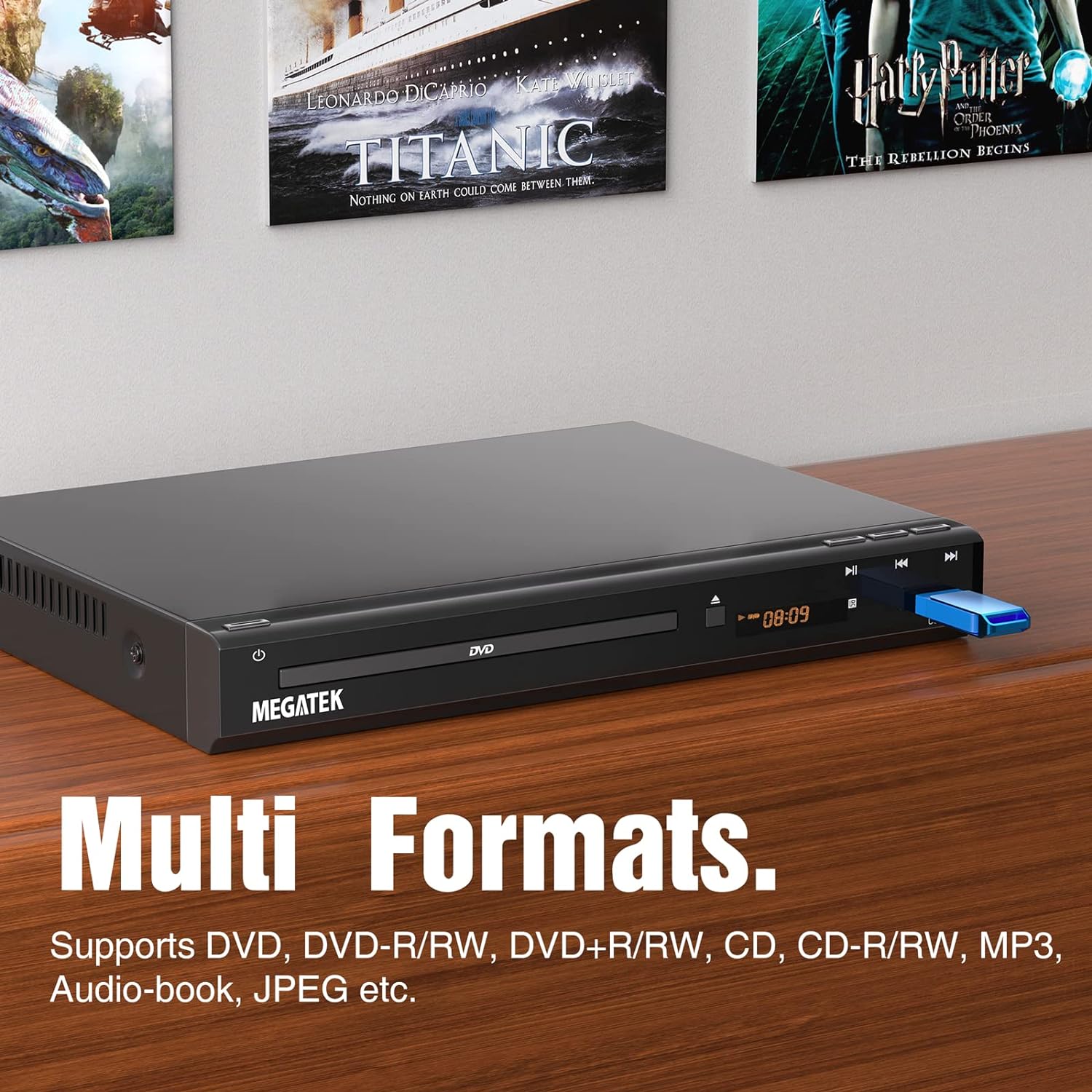 Megatek Region-Free HDMI DVD Player for TV, DP260M55HD