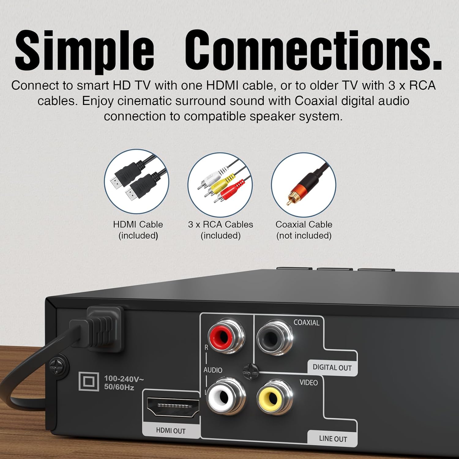 Megatek Region-Free HDMI DVD Player for TV, DP260M55HD