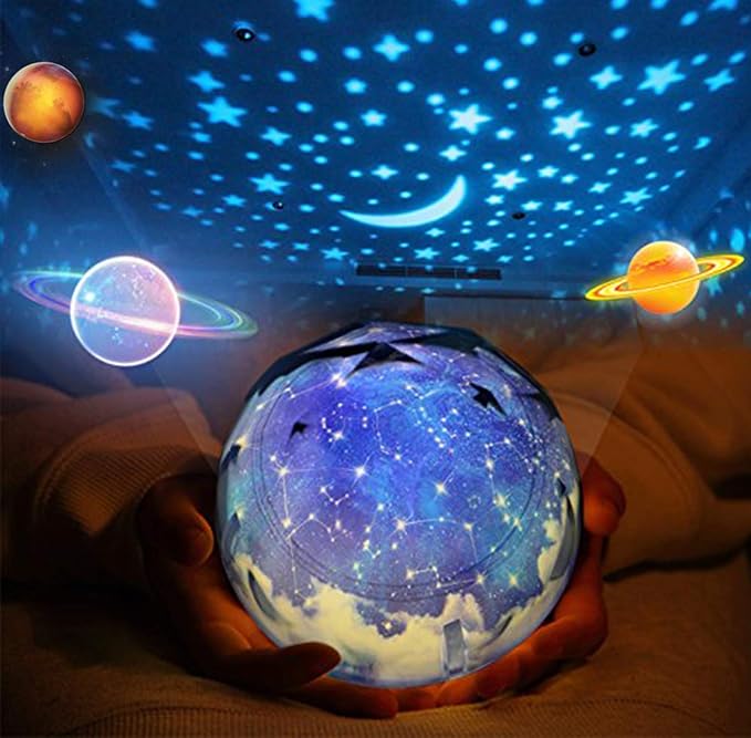 Rotating star light projector