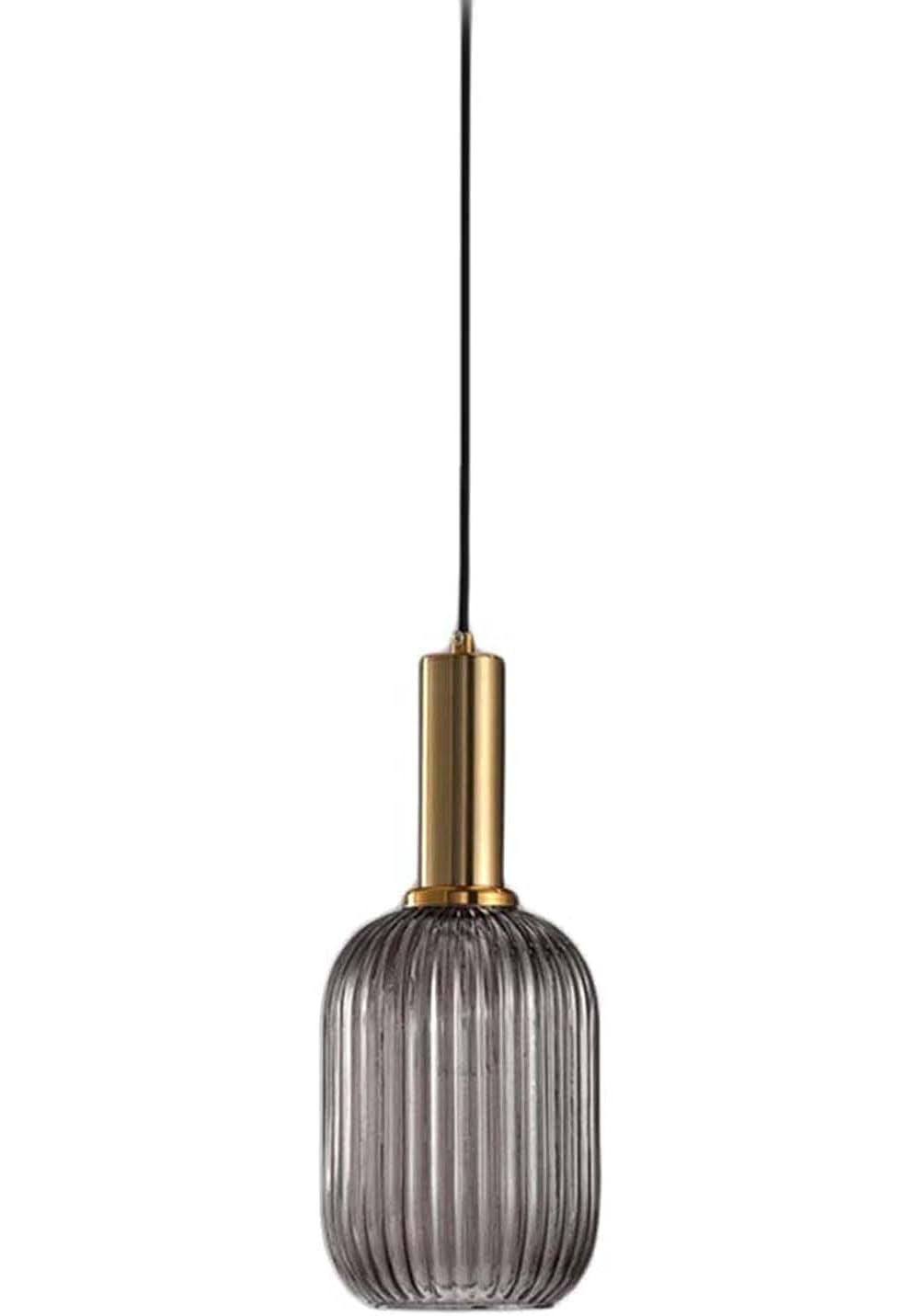 MZSUS 5.03'' Glass Pendant Light,Gold Copper Penda