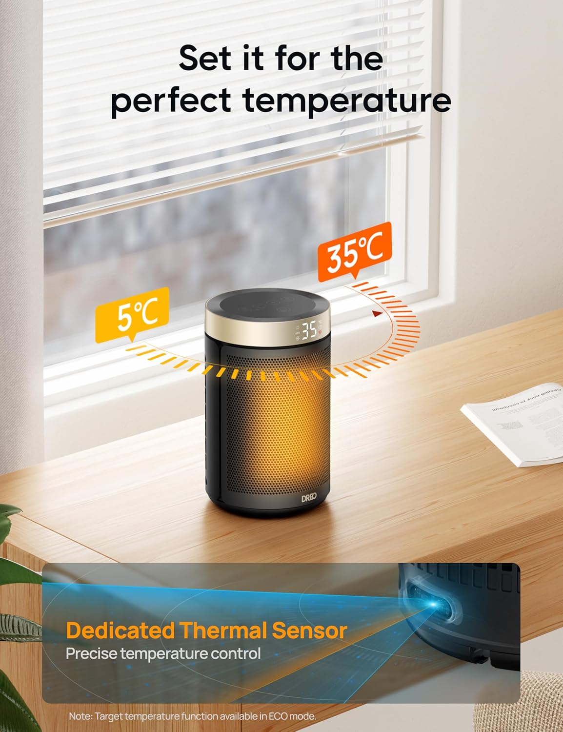 DREO Space Heater for Indoor Use, 1500W PTC Ceramic Safety Heater