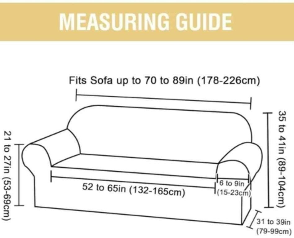 H.VERSAILTEX Jacquard Couch Cover, 65", Macchiato |