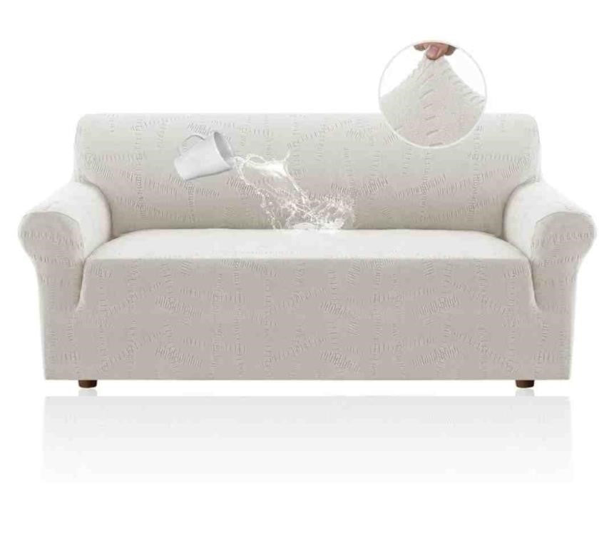 H.VERSAILTEX Jacquard Couch Cover, 65", Pale Oak |