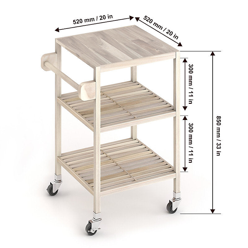 Kitchen trolley, Serving trolley, Trolley Organic White