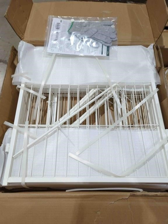 Rollick Dog Playpen, Indoor, Yard & RV Camping, 24"*24", 7 Panels, White