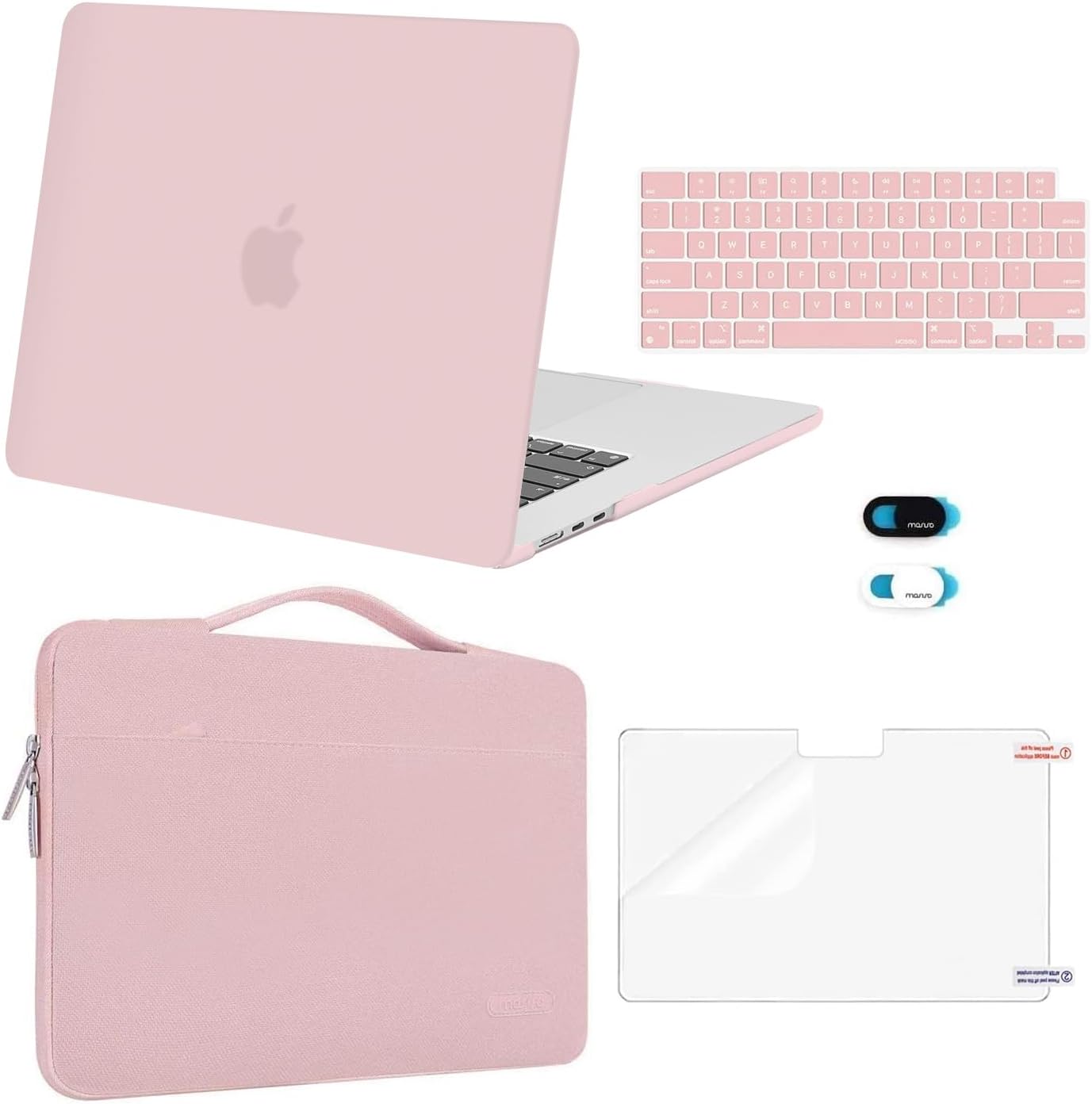 Mosiso Compatible with MacBook Air 15" Case 2026-2023, Baby Pink |