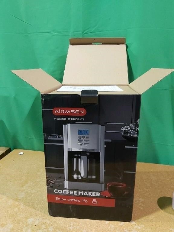 Airmsen Coffee Maker, 12 Cups Programmable Stainle