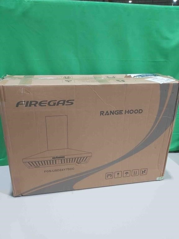 FIREGAS Range Hood 30 inch, 3 Speed Exhaust Fan, LED Lights, Touch Control