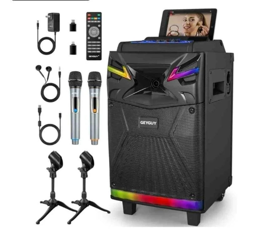 GEYGUY 10-inch DSP Bluetooth Karaoke Mach