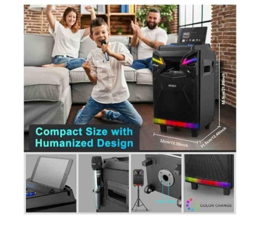 GEYGUY 10-inch DSP Bluetooth Karaoke Mach