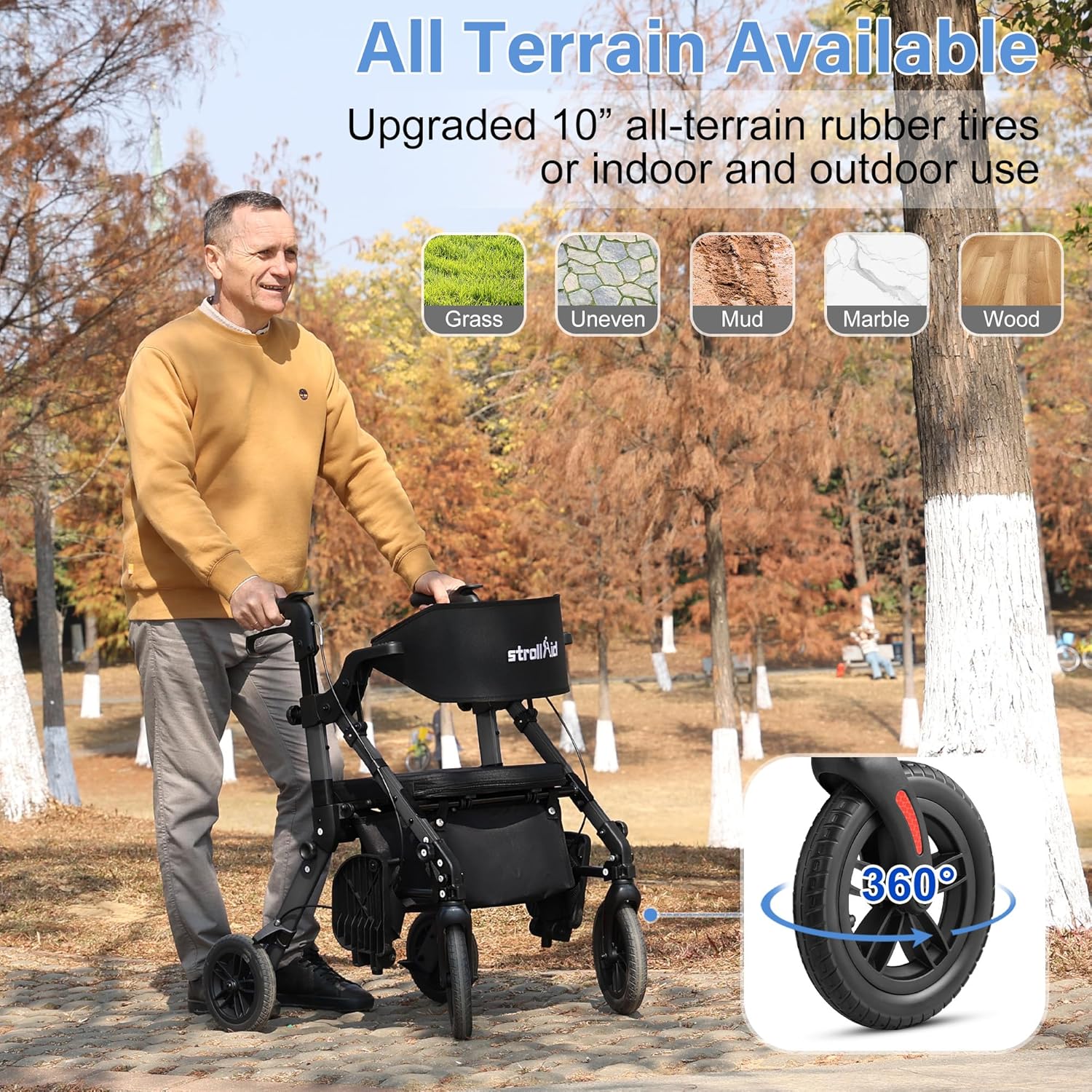 Rollator Walkers for Seniors with Seat