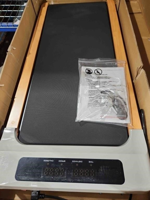 Costway Walking Pad Under Desk Treadmill, SP38090US-GR, Grey/Black/Natural