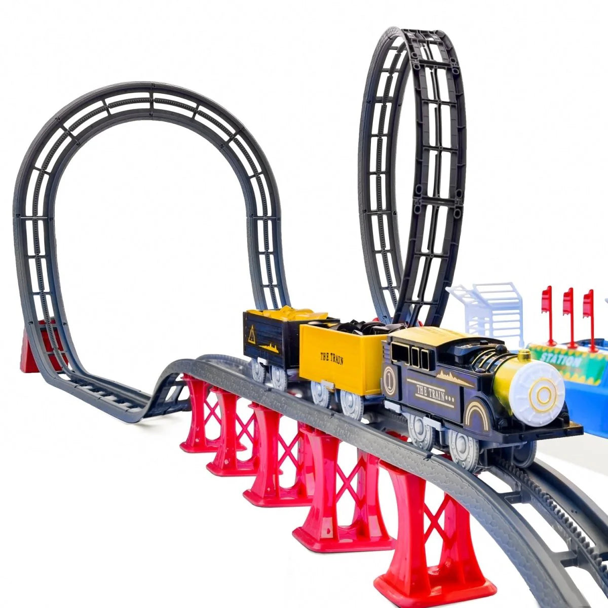 Toy Train Station with Track