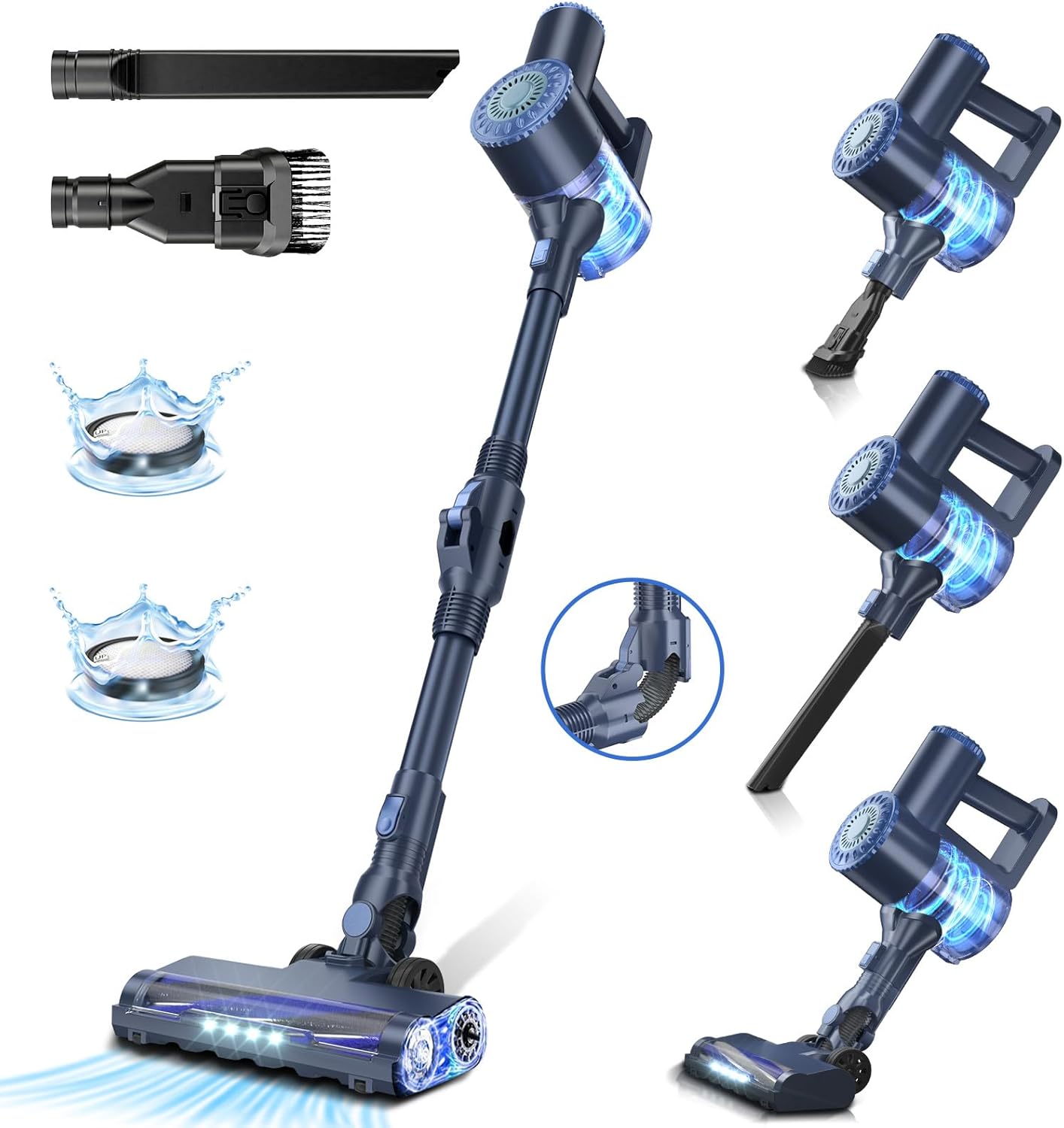 PRETTYCARELIFE W200 6 in 1 Stick Vacuum with
