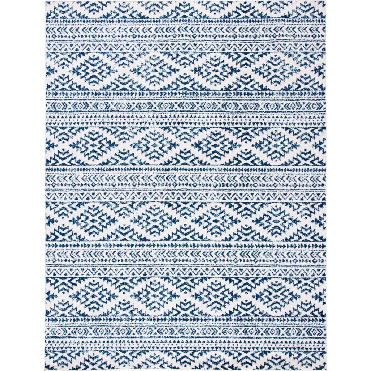 Tulum Collection Area Rug Ivory & Navy, SAF-TUL272D-6 (6 X 9)