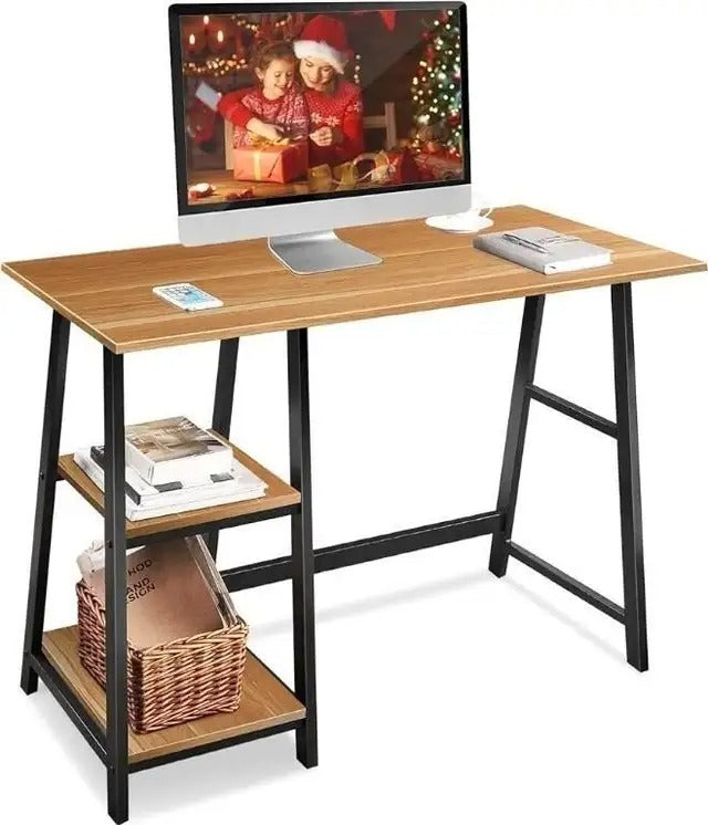 DESK QooWare 110cm Writing with 2 Storage Shelves