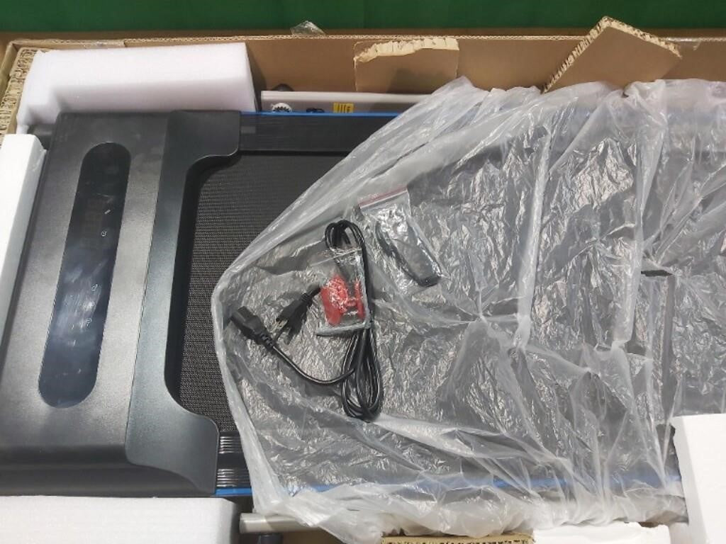 Treadmill 2 in 1 Walking Machine Portable Space - Motorized Folding Treadmill Electric - Silver