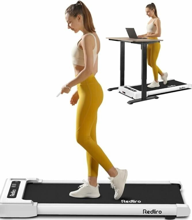 Walking Pad Treadmill Under Desk, Portable Mini Treadmill with Remote Control, 265lbs Max Weight