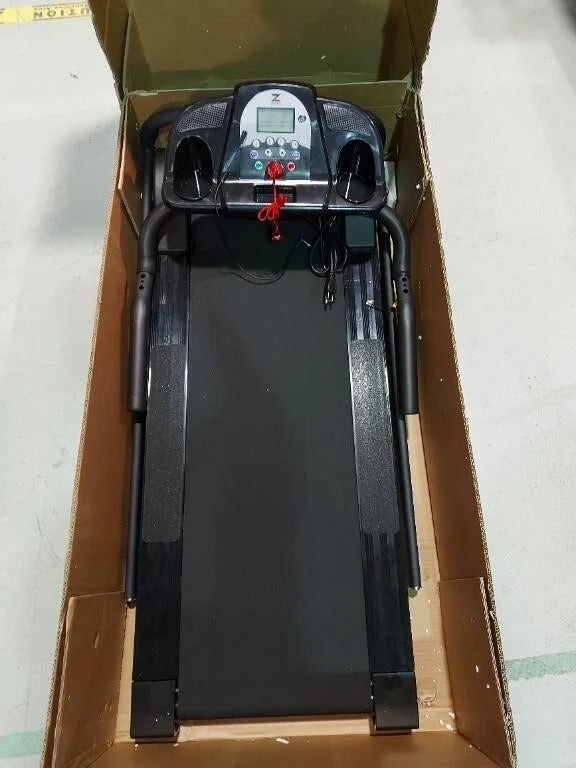 Treadmill Motorized Running Machine w/ APP Control & Holder Design, TRM-1034-BK