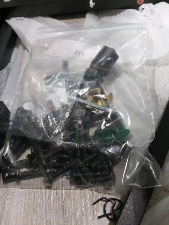 Bestier 55" Computer Desk, Vintage Light Grey